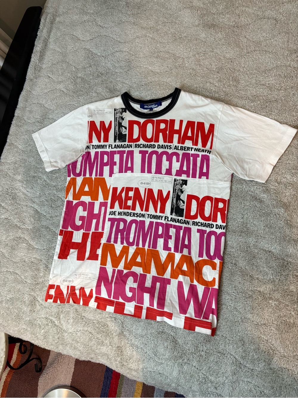 2000’s Junya Watanabe Jazz Inspired Graphic Print Short Sleeve Tee